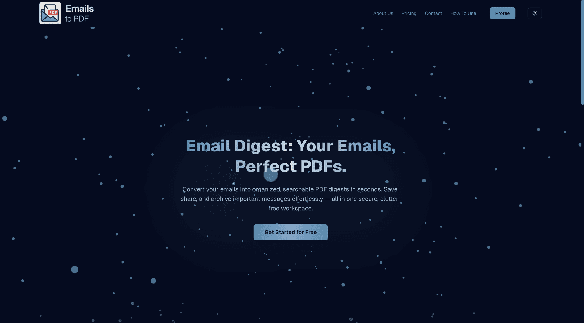 Emails to PDF